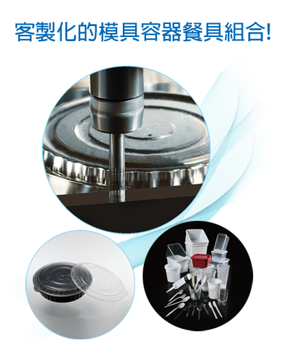 客製化的模具容器餐具組合!