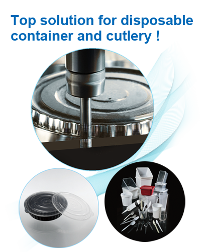 Top solution for  disposable container  and cutlery